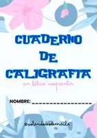 Vista previa - Hojas de trabajo - CALIGRAFÍA en LETRA IMPRENTA para trabajar TRAZO - Portada