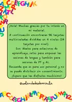 Vista previa - Tarjetas / Manipulativos - +90 TARJETAS de RETOS de LENGUA MULTINIVEL - página 1