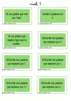 Vista previa - Tarjetas / Manipulativos - +90 TARJETAS de RETOS de LENGUA MULTINIVEL - página 3