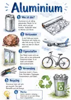 Vorschau - Arbeitsblätter - Lernposter + Arbeitsblätter zum Thema "Aluminium" + Lösung & MP3 + Mindmap + Infografik - Deckblatt