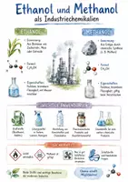 Vorschau - Arbeitsblätter - Lernposter + Arbeitsblatt "Ethanol und Methanol als Industriechemikalien" + interaktive Lösung & MP3 + Infografik - Deckblatt