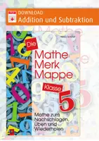 Vorschau - Arbeitsblätter - Die Mathe-Merk-Mappe Klasse 5_Addition und Subtraktion - Deckblatt