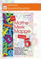 Vorschau - Arbeitsblätter - Die Mathe-Merk-Mappe Klasse 5_Grundrechenarten - Deckblatt