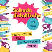 anteprima - Esercizi - Schede di Pregrafismo e Logica — Bambini 5 Anni - Pagina di copertina