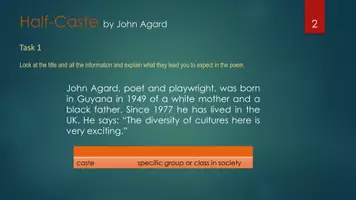 Vorschau - Arbeitsblätter - Analyzing Poems - Half-Caste by John Agard - Seite 3