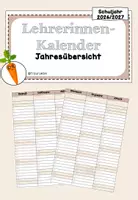 Vorschau - Lehrpläne/Lehrermaterial - Lehrerinnenkalender: Jahresübersicht 2026/2027 - Deckblatt