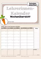 Vorschau - Lehrpläne/Lehrermaterial - Lehrerinnenkalender: Wochenübersicht 2026/2027 - Deckblatt