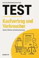 Vorschau - Arbeitsblätter - Wirtschaft-Test Klasse 7/8: Kaufvertrag, BGB & Verbraucherrechte mit Lösungen - Deckblatt