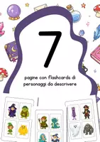 anteprima - Flashcard - Flashcards dei personaggi fantasy da descrivere - Pagina di copertina