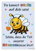 Vorschau - Anderer Materialtyp - Klassentier Biene – Wertschätzendes Klassenposter - Seite 1