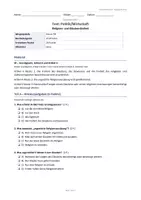 Vorschau - Arbeitsblätter - Politik-Test Religionsfreiheit Klasse 7/8: Grundrechte, Toleranz & Neutralität inkl. Lösungen - Seite 1