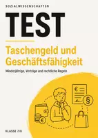 Vorschau - Arbeitsblätter - Wirtschaft-Test Klasse 7/8: Taschengeldparagraf & Geschäftsfähigkeit mit Lösungen - Deckblatt