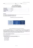 Vorschau - Arbeitsblätter - Wirtschaft-Test Klasse 7/8: Taschengeldparagraf & Geschäftsfähigkeit mit Lösungen - Seite 1