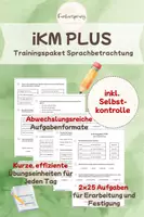 Vorschau - Arbeitsblätter - iKM PLUS Sprachbetrachtung | Trainingspaket mit 2 Varianten | Selbstkontrolle - Deckblatt