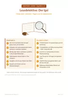 Vorschau - Arbeitsblätter - Lesedetektive: Der Igel – Grundschule, Deutsch, Leseförderung, Klasse 2–3 - Deckblatt