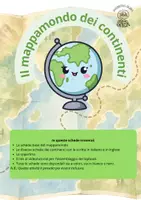 anteprima - Materiale di supporto/inclusione - Mappamondo dei continenti sfogliabile in Clil - Pagina di copertina