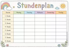 Vorschau - Arbeitsblätter - Stundenplan - mit und ohne Klassentier - Seite 2