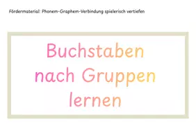 Vorschau - Spiele - ABC Förderung / Unterstützung - Buchstaben-Gruppen - Seite 1