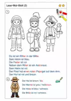 Vorschau - Arbeitsblätter - Lese-Malbilder Kostüme - Seite 3