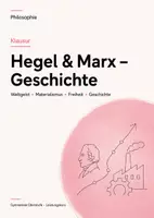 Vorschau - Arbeitsblätter - Philosophie-Klausur Oberstufe: Hegel & Marx – Weltgeist, Materialismus und Geschichte - Deckblatt