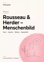 Vorschau - Arbeitsblätter - Rousseau Philosophie-Klausuren: Menschenbild, Gesellschaft, Gewissen & Natur - Seite 1