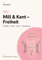 Vorschau - Arbeitsblätter - Philosophie-Klausur: Mill & Kant – Freiheit, Schadensprinzip und Mündigkeit - Deckblatt
