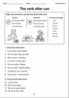 Vorschau - Arbeitsblätter - can cant Englisch Klasse 5 - Seite 3