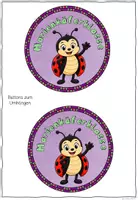 Vorschau - Mal- und Bastelvorlagen - Buttons Marienkäferklasse 🐞 | Klassentier Marienkäfer | 4 Vorlagen zum Ausmalen & Basteln | Grundschule - Seite 1