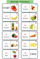 Vorschau - Spiele - Obst & Gemüse Domino | DaZ & Deutsch | Wortschatz, Artikel & Bild-Wort-Zuordnung - Seite 1