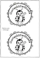 Vorschau - Mal- und Bastelvorlagen - Buttons Marienkäferklasse 🐞 | Klassentier Marienkäfer | 4 Vorlagen zum Ausmalen & Basteln | Grundschule - Seite 3