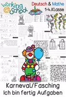 Vorschau - Arbeitsblätter - Fasching & Karneval | Freiarbeitsmaterial| | Ich bin fertig Aufgaben - Seite 1
