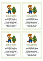 Vorschau - Anderer Materialtyp - Otterklasse - Kärtchen Frohe Weihnachten - Frohe Weihnachten Grundschule | 2 Größen - Seite 1