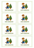 Vorschau - Anderer Materialtyp - Otterklasse - Kärtchen Frohe Weihnachten - Frohe Weihnachten Grundschule | 2 Größen - Seite 2