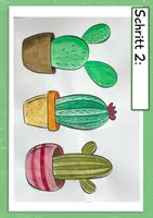 Vorschau - Stundenentwürfe - Kakteen im Topf, Wasserfarbe, Kunst Grundschule - Seite 2