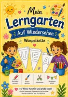 Vorschau - Mal- und Bastelvorlagen - AUF WIEDERSEHEN Wimpel-Kette - Deckblatt