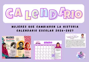 Vista previa - Decoración del aula - Calendario Escolar 26-27 MUJERES QUE CAMBIARON LA HISTORIA - Portada