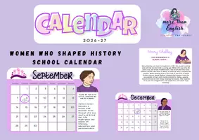 Vista previa - Decoración del aula - School Calendar 26-27 WOMEN WHO SHAPED HISTORY - Portada