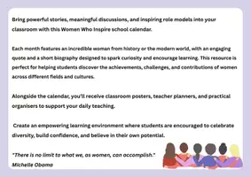 Vista previa - Decoración del aula - School Calendar 26-27 WOMEN WHO SHAPED HISTORY - página 3