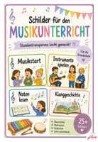 Vorschau - Poster - Musikunterricht - Schilder für Stundentransparenz - Deckblatt