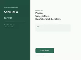 Vorschau - Anderer Materialtyp - SchuJaPa 2026/27 – Digitaler Schuljahresplaner für Lehrkräfte - Deckblatt