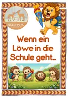 Vorschau - Bildkarten - Wenn ein Löwe in die Schule geht - Bilder zur Präsentation - Deckblatt
