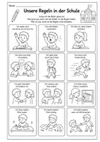 Vorschau - Arbeitsblätter - Arbeitsblatt Regeln in der Schule - Deckblatt