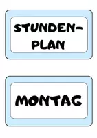 Vorschau - Bildkarten - Stundenplan - Deckblatt