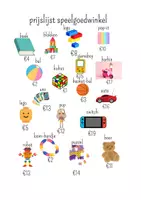 Voorbeeld - Prijslijst euro + oefening - Voorblad