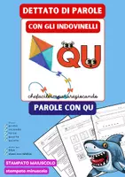 anteprima - Esercizi - 40 INDOVINELLI: DIFFICOLTÀ ORTOGRAFICHE - SUONO QU - FAMIGLIA ACQUA - PAROLE CAPRICCIOSE - MP MB - Pagina 1