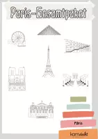 Vorschau - Mal- und Bastelvorlagen - Paris: Gesamtpaket (AB, Spiele, Infos etc.) - Deckblatt