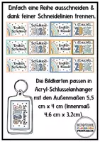 Vorschau - Mal- und Bastelvorlagen - Endlich Schule | Schlüsselanhänger Einschulung | Schulkind 2026 | 1. Schultag Geschenk - Seite 3
