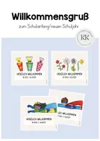 Vorschau - Anderer Materialtyp - Wilkommensgruß - zum Schulanfang - Einschulung - zum neuen Schuljahr - Deckblatt