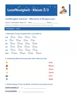 Vorschau - Arbeitsblätter - Leseflüssigkeit trainieren – Blitzwörter, Wortgruppen & flüssiges Lesen - Seite 1