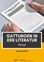 Vorschau - Arbeitsblätter - Gattungen-Rätsel: Richtig oder falsch für Klasse 5-8 - Deckblatt